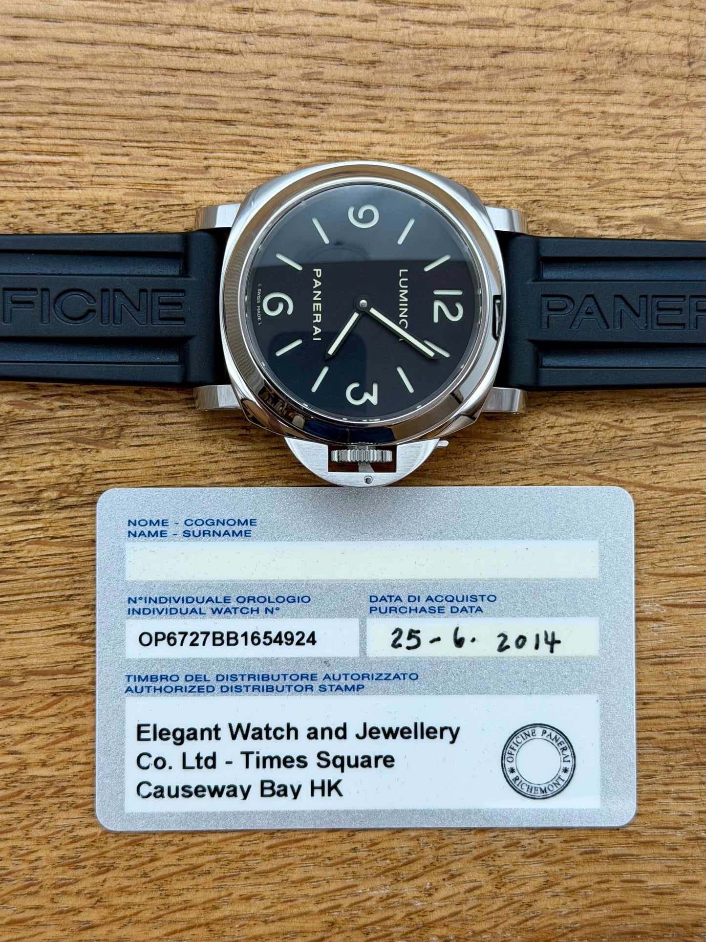 Panerai Luminor Pam00112 full set 2014