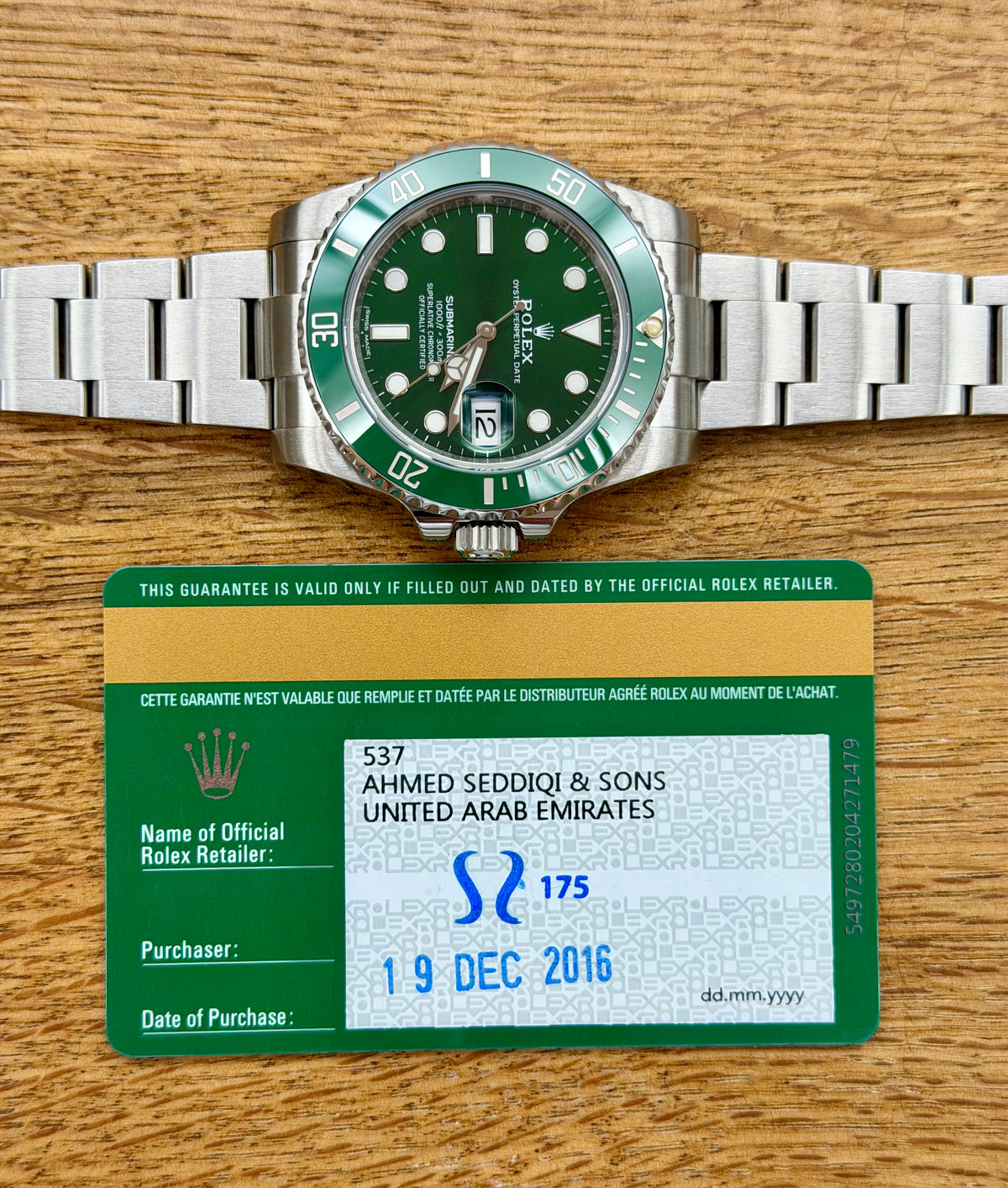 Rolex Submariner 116610LV full set 2016 + service Rolex 2024