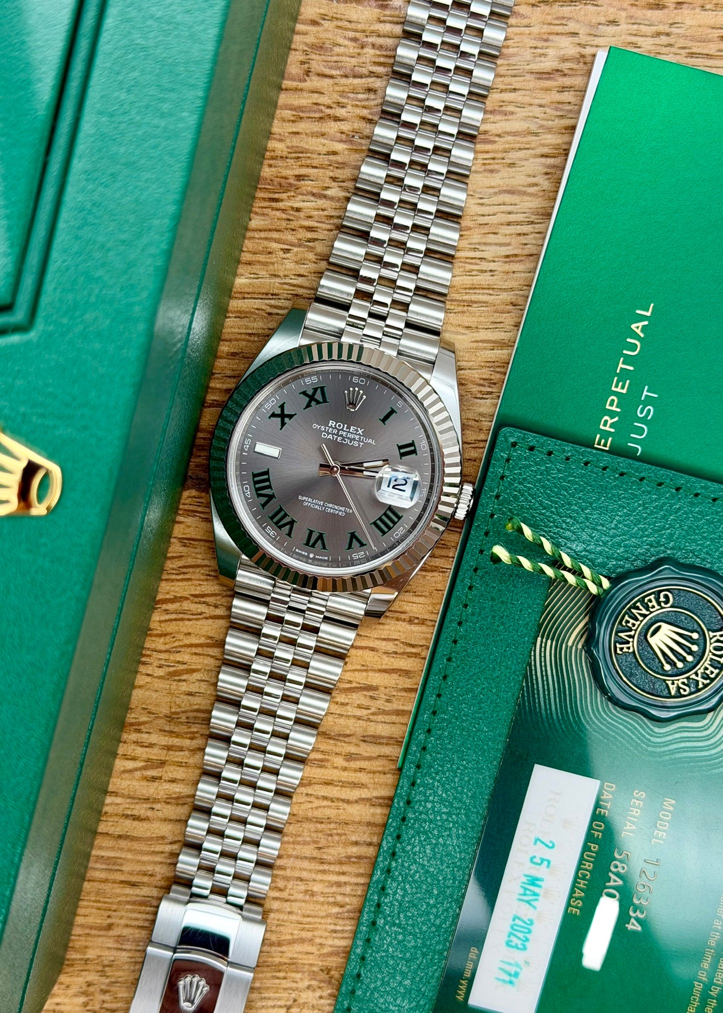 Rolex Datejust 126334 Wimbledon full set 2023