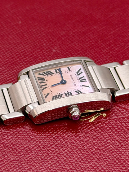 Cartier Tank Francaise 2384 MOP full set 2016