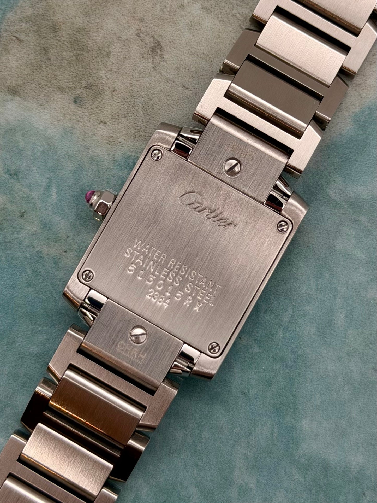 Cartier Tank Francaise 2384 MOP full set 2016