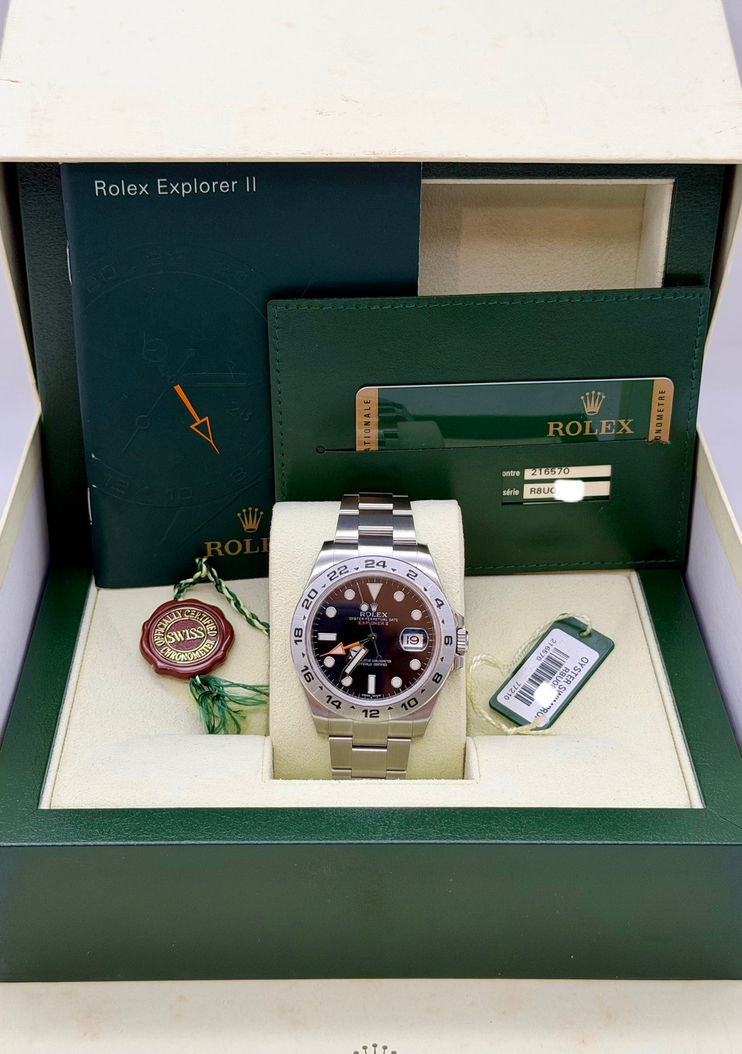Rolex Explorer II 216570 NOS full set 2011