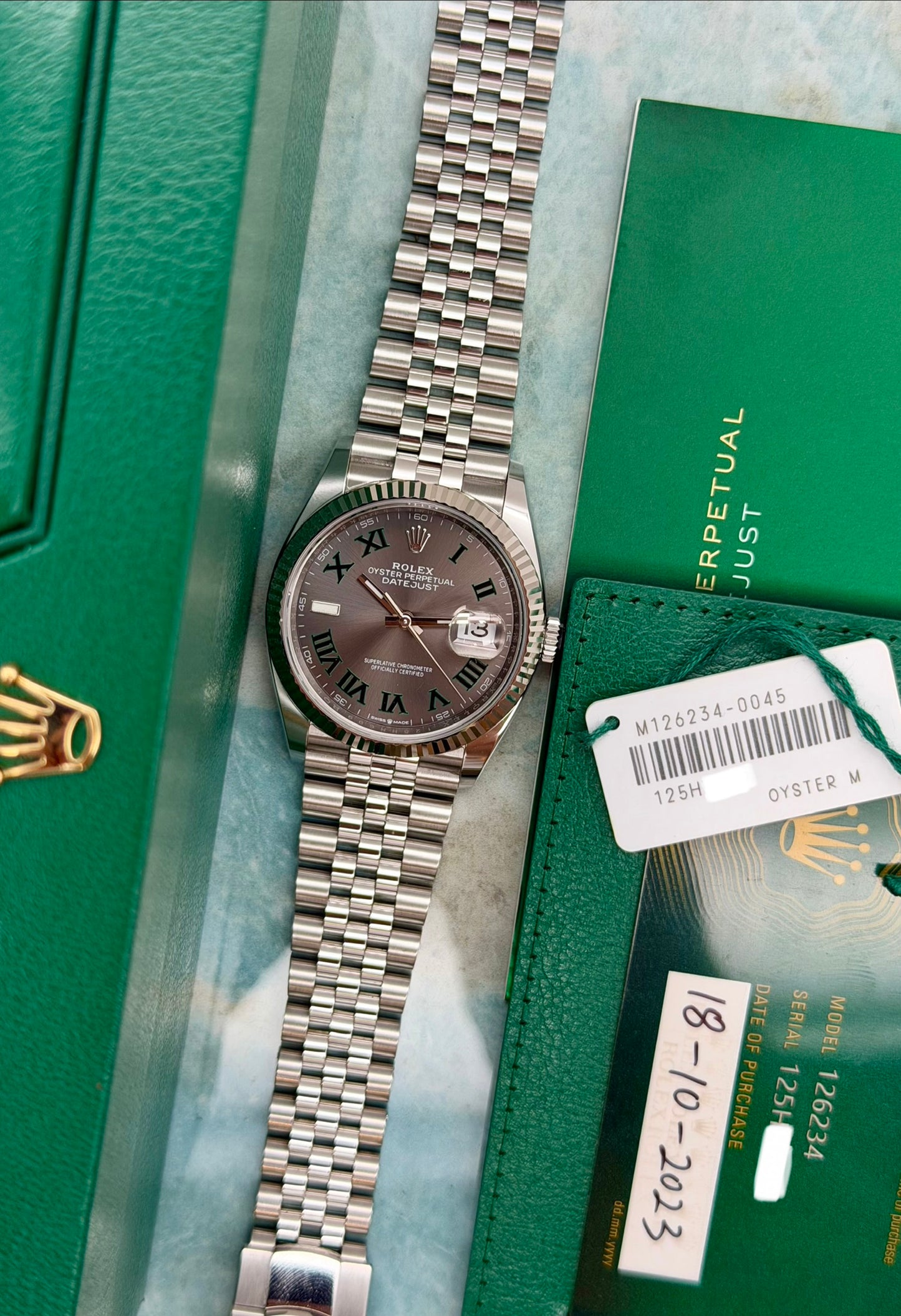 Rolex Datejust 126234 Wimbledon full set 2023