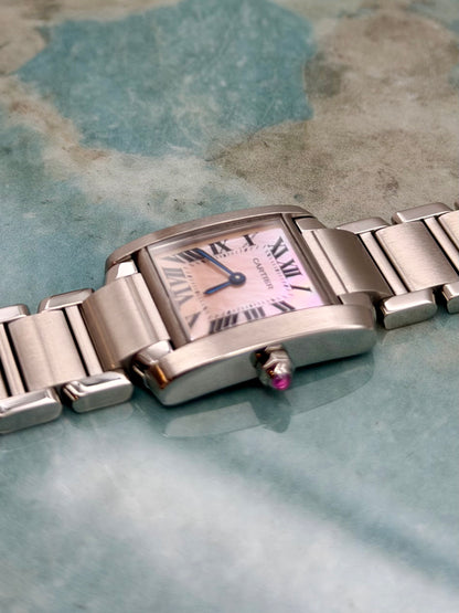 Cartier Tank Francaise 2384 MOP full set 2016