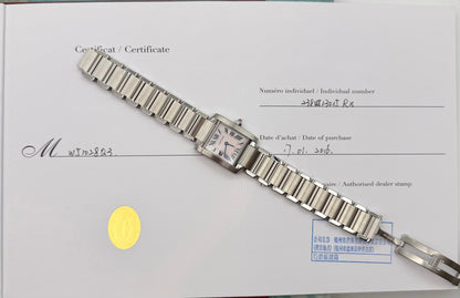 Cartier Tank Francaise 2384 MOP full set 2016