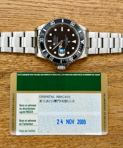 Rolex Submariner 16610LN Card RRR full set 2009