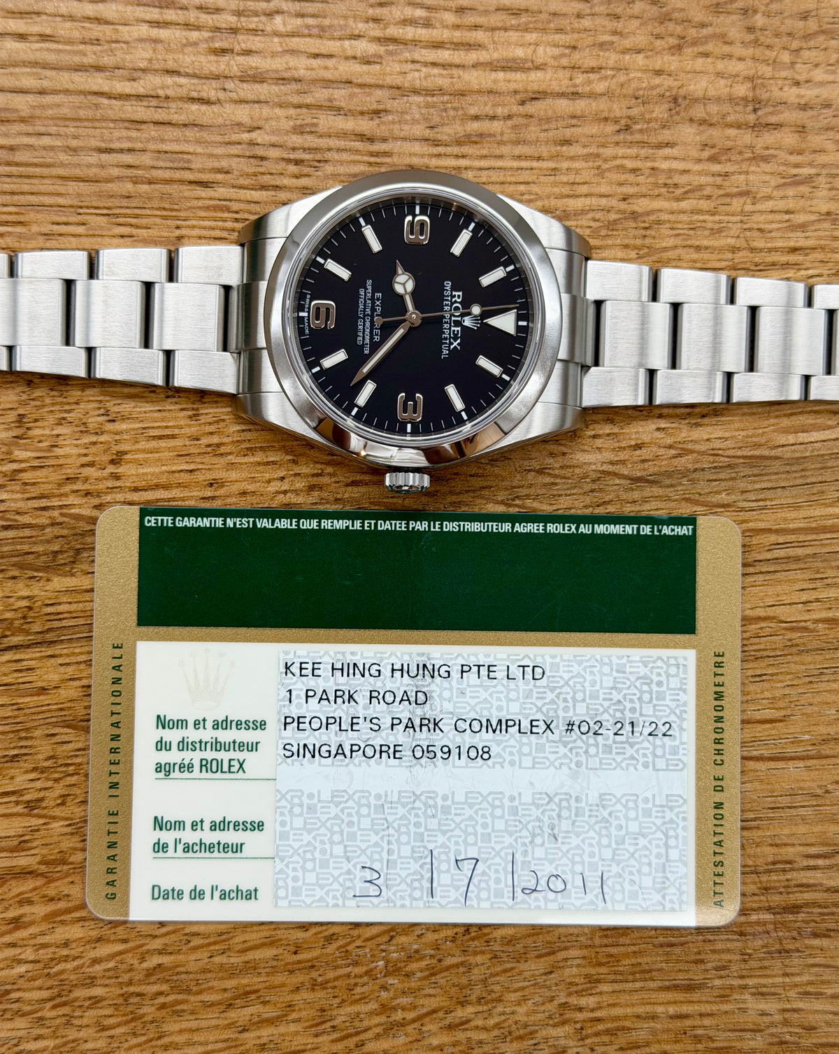 Rolex Explorer 214270 full set 2011