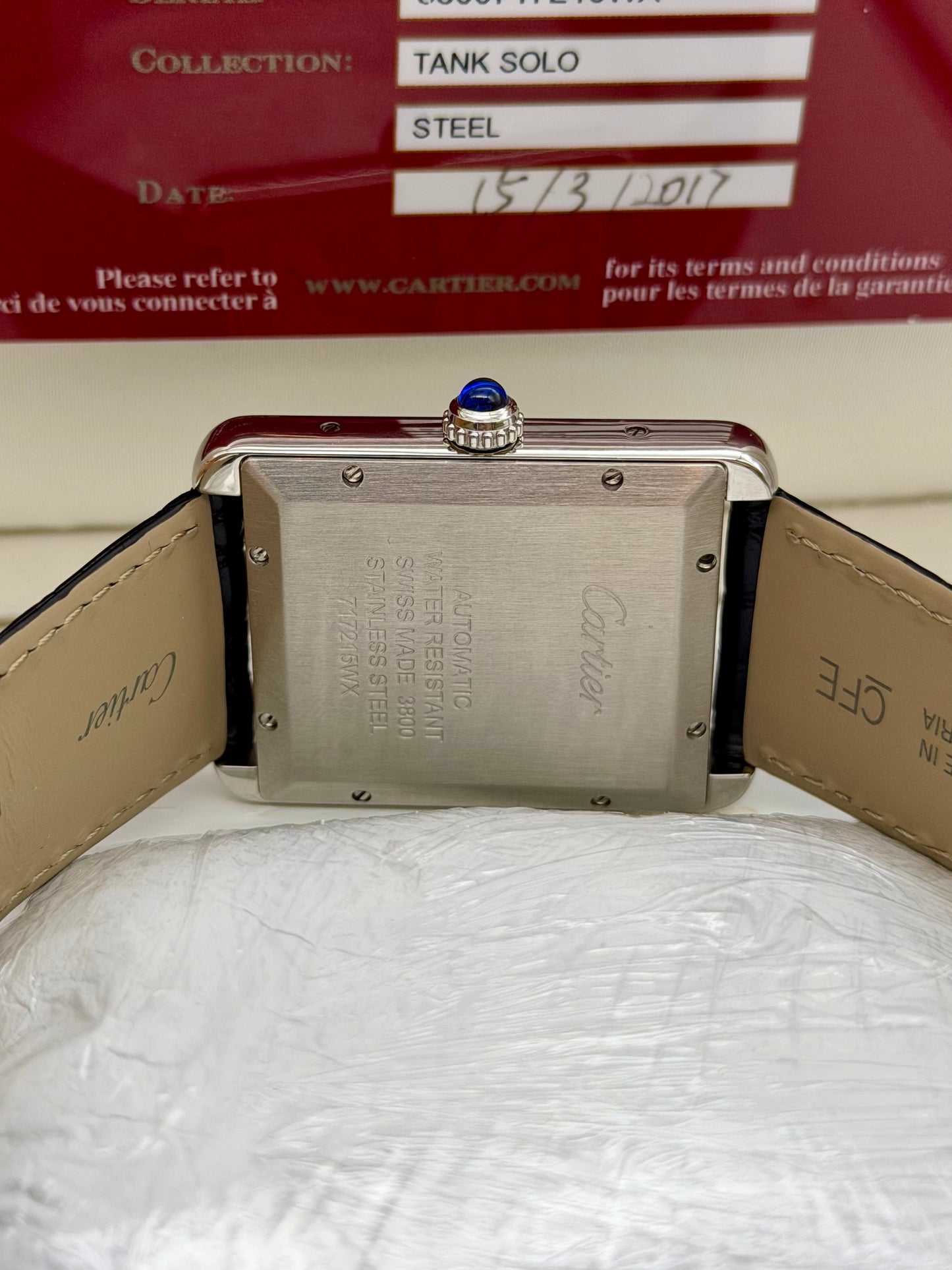Cartier Tank XL 3800 full set 2017