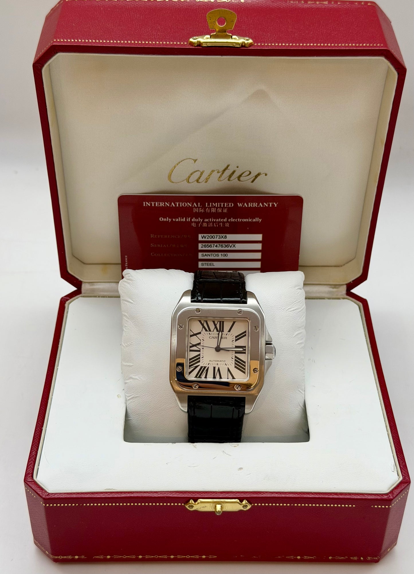 Cartier Santos 100 XL full set 2016