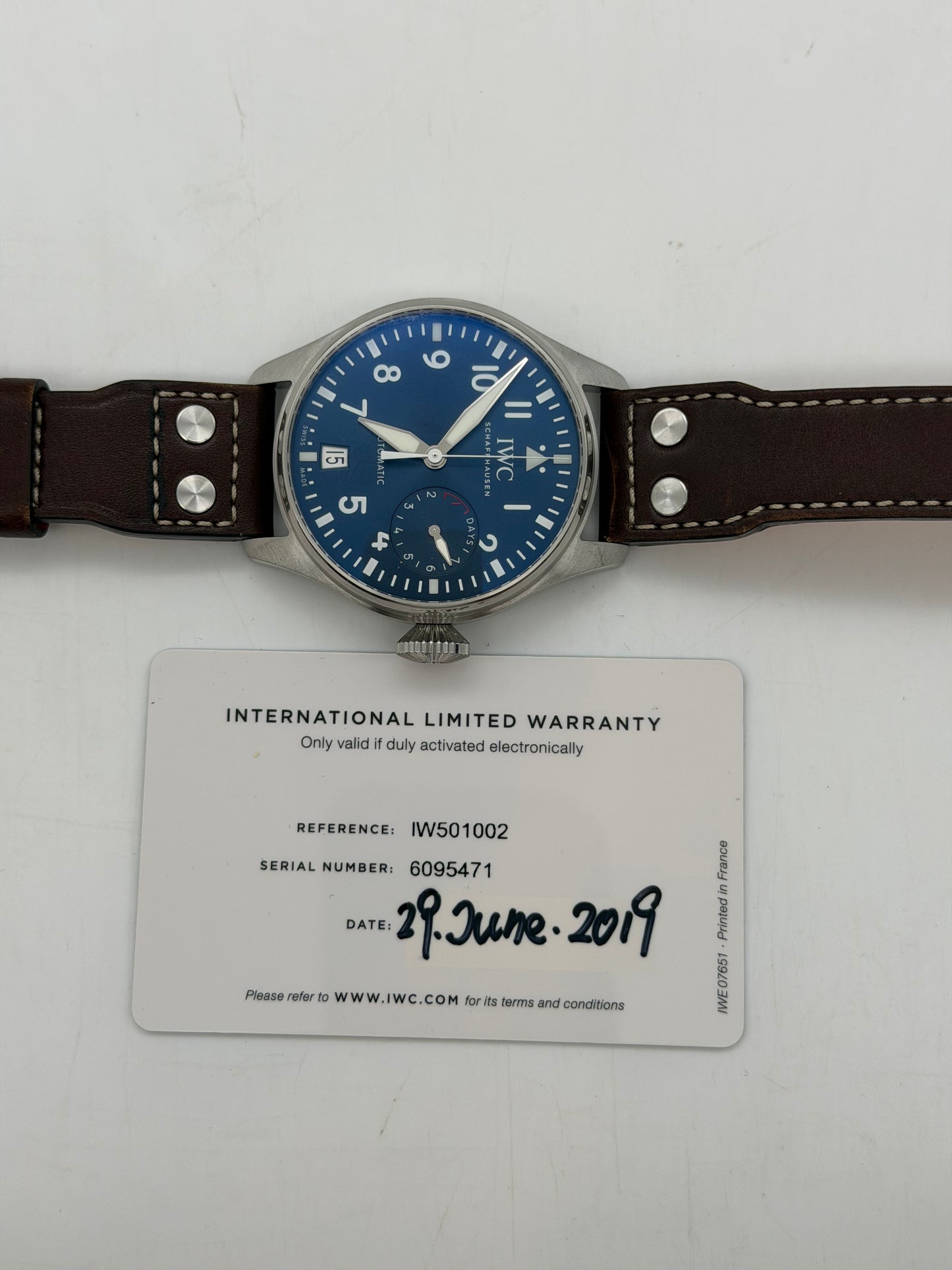 IWC Big Pilot 501002 full set 2019