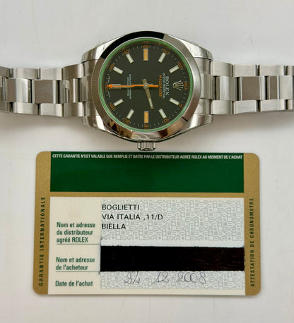 Rolex Milgauss 116400GV NOS full set 2008