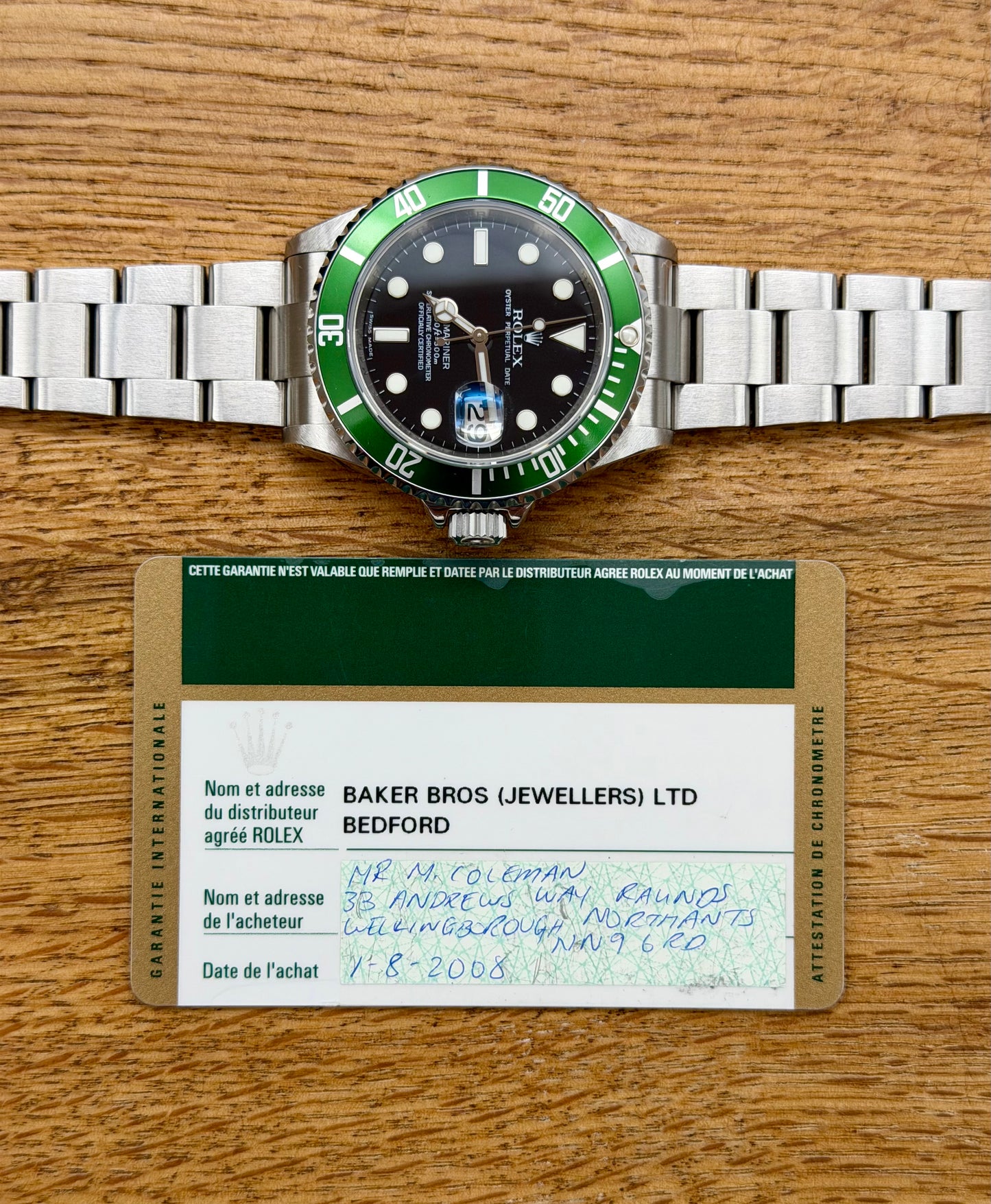 Rolex Submariner 16610LV RRR full set 2008