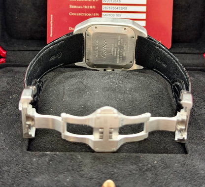 Cartier Santos 100 Medio 2878 full set 2017