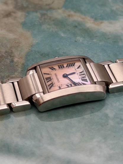 Cartier Tank Francaise 2384 MOP full set 2016