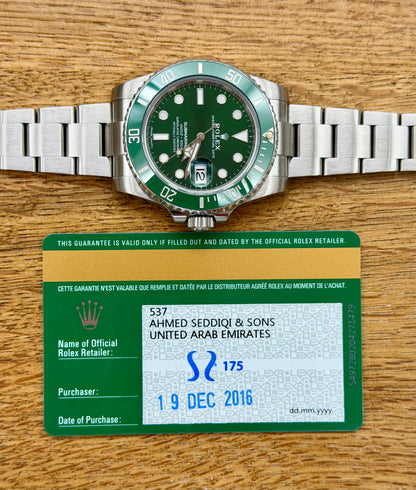 Rolex Submariner 116610LV full set 2016 + service Rolex 2024