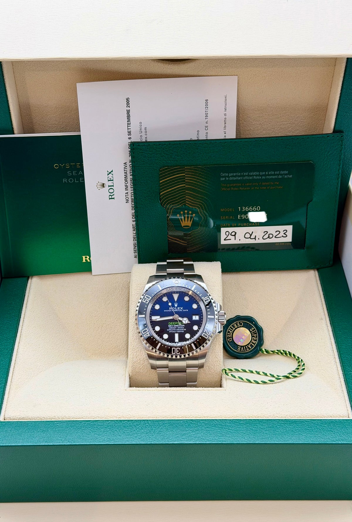 Rolex Deep Sea 136660 full set 2023