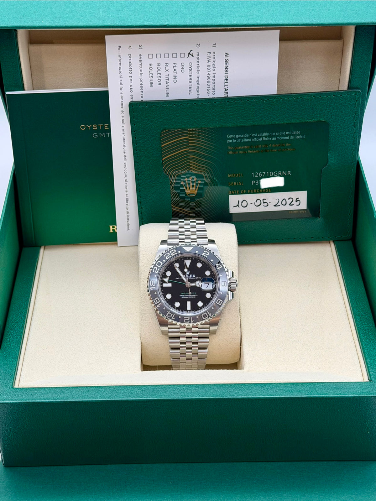 Rolex Gmt II 126710grnr full set 2025