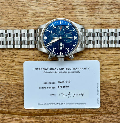 Iwc Pilot Chrono 377717 full set 2019