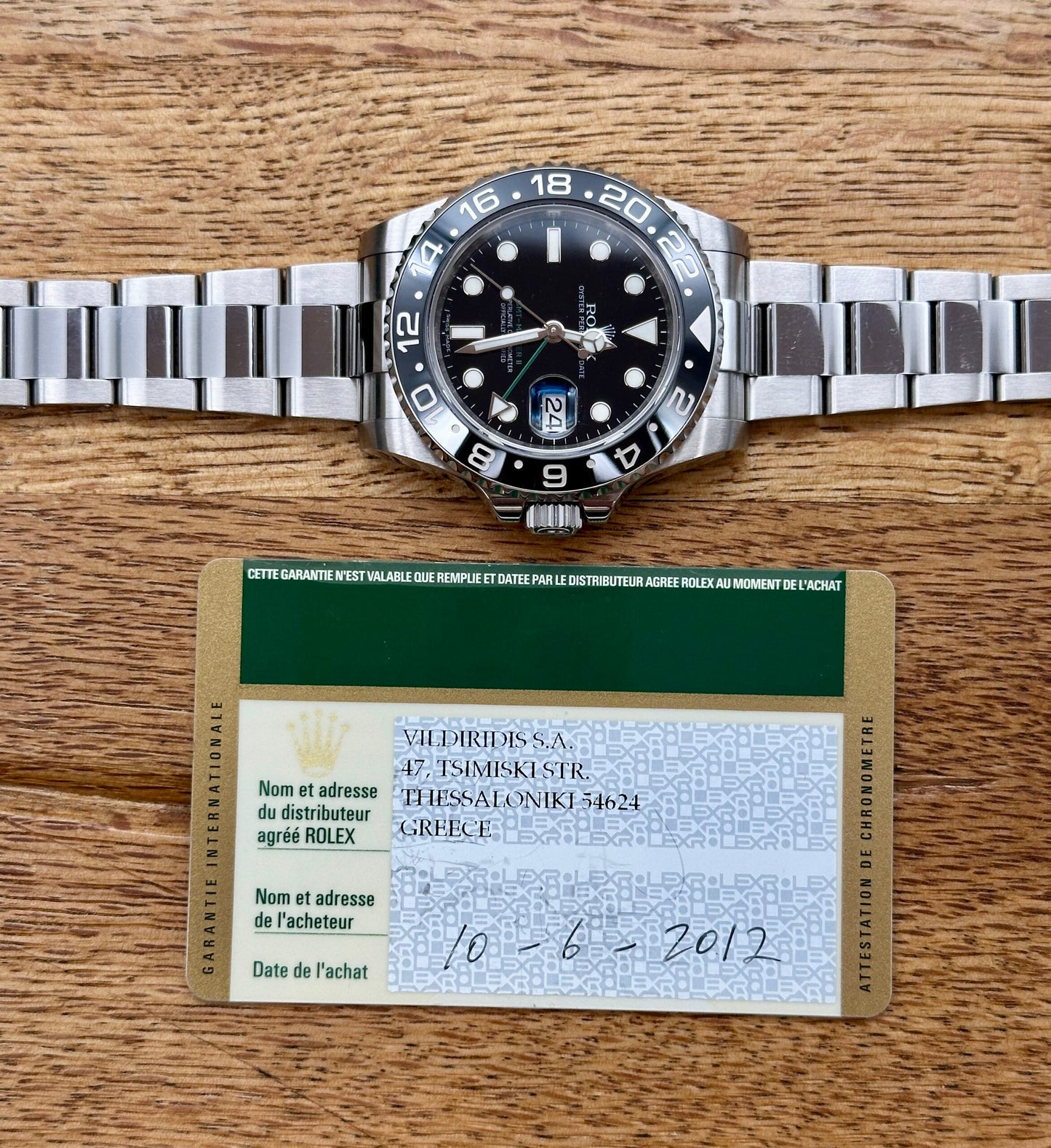 Rolex Gmt II 116710ln full set 2012